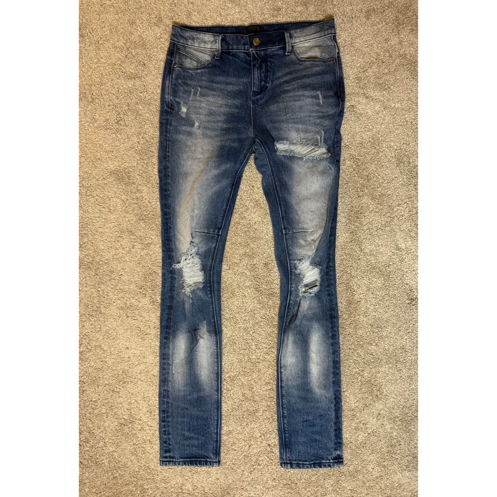 RTA Clayton Distressed Skinny Jeans Size 29